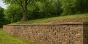 solving a leaning retaining wall