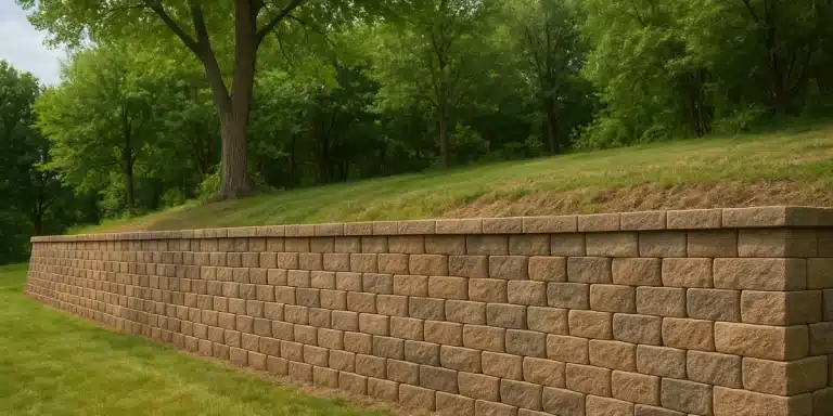 solving a leaning retaining wall